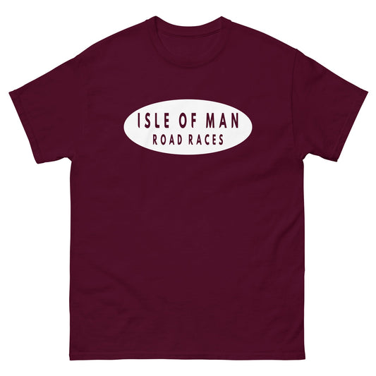 Isle Of Man TT Road Races T Shirt (Maroon Red) - Rotherhams