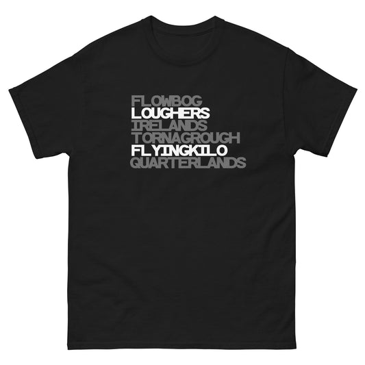 Ulster Grand Prix Sectors T Shirt (Black) - Road Racing Merchandise
